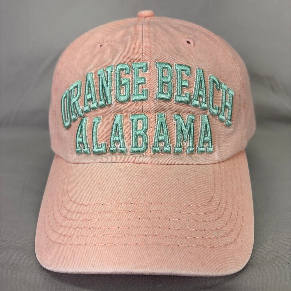 Robin Ruth Orange Beach Alabama Hat Unisex OS Pink Teal Embroidered Cap